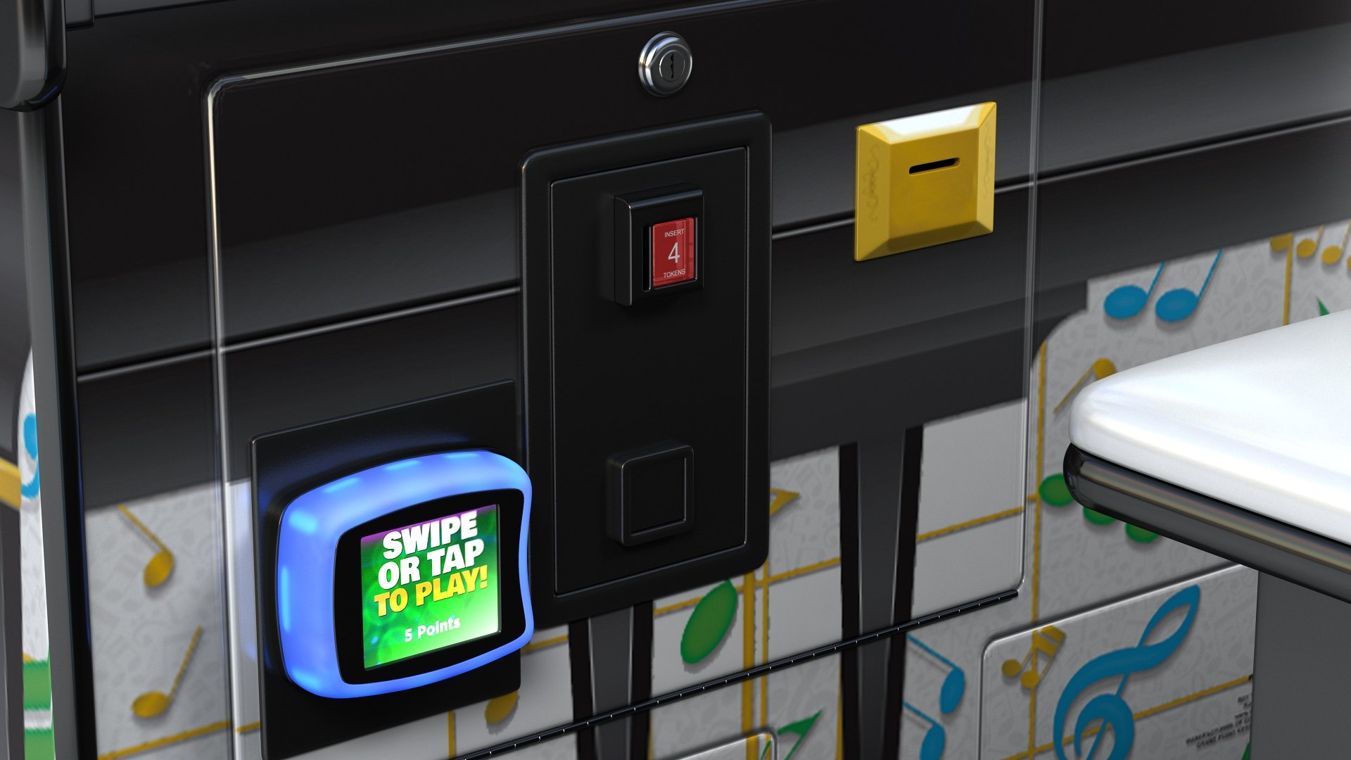 Grand Piano Keys Arcade 3D Model TurboSquid 1476524