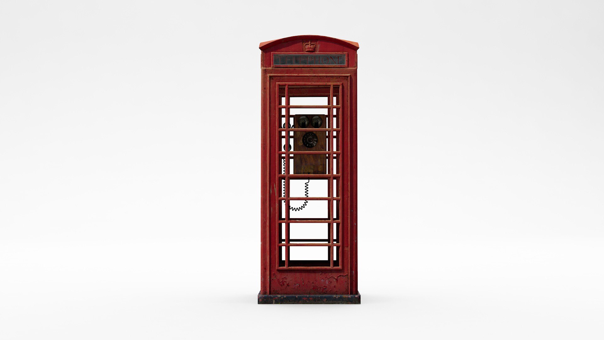 British Telephone Box Model - TurboSquid 2089172