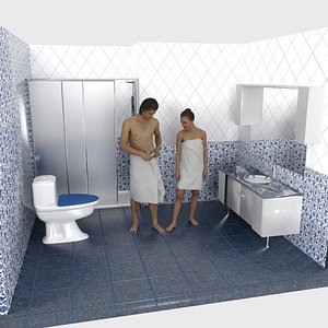 3D Shower Aftermath 2 - 4K model