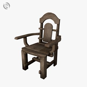 3D chair medieval model