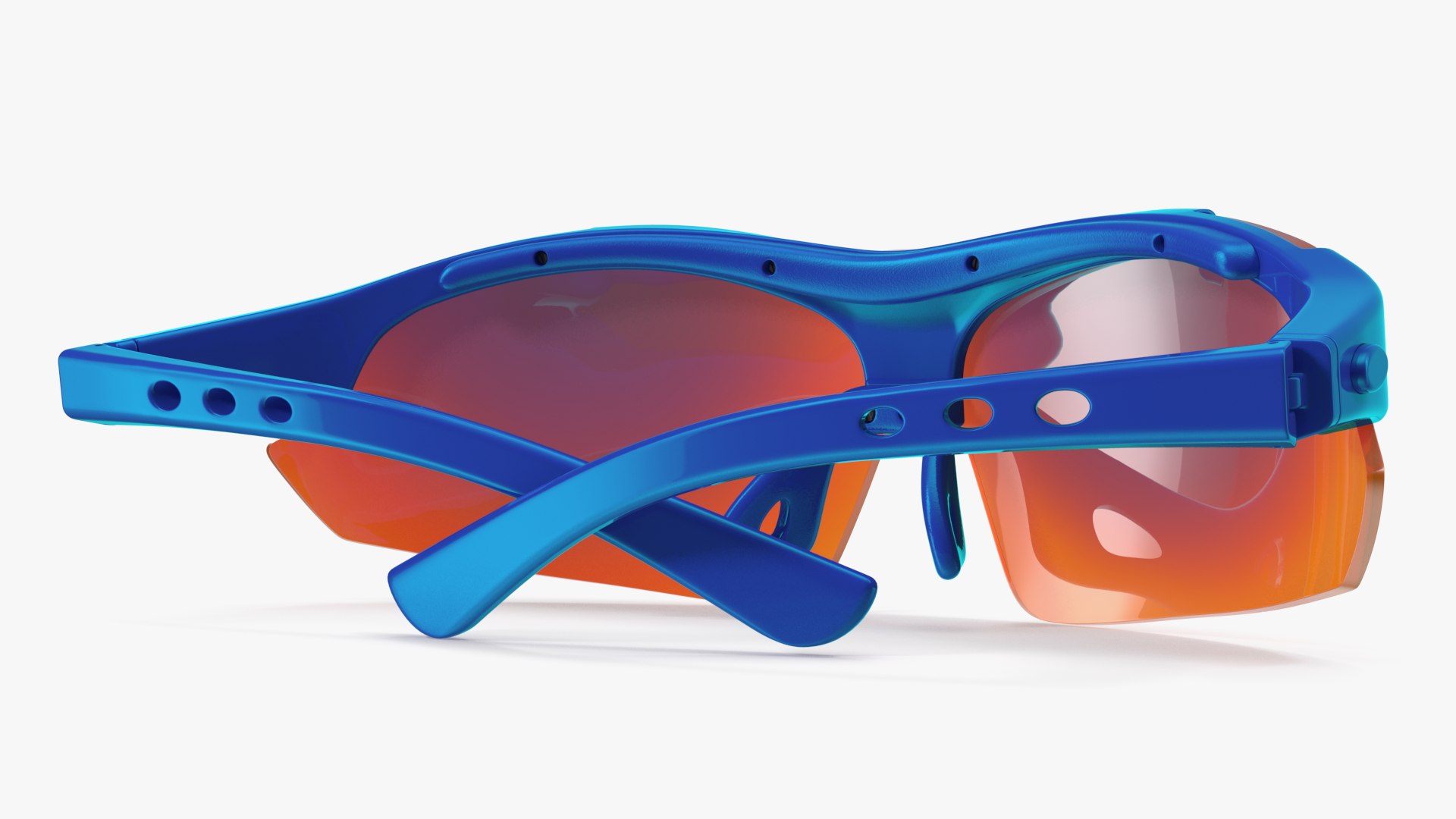 Blue Sport Glasses 3D model preview