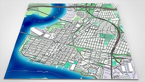 Cityscape Perth Amboy New Jersey United States 3D