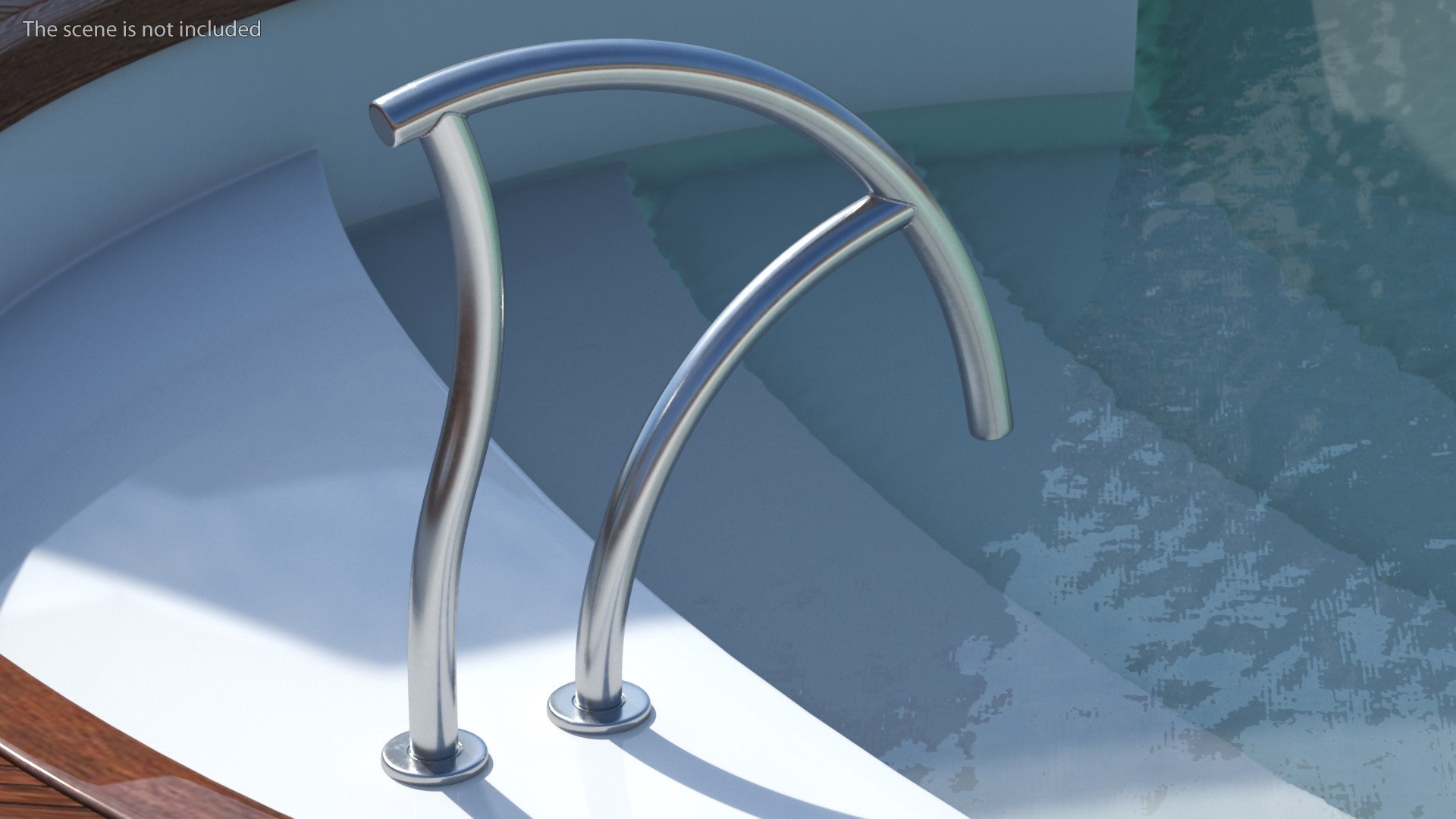 3D Model Elegant Grab Rail For Pool - TurboSquid 1990745