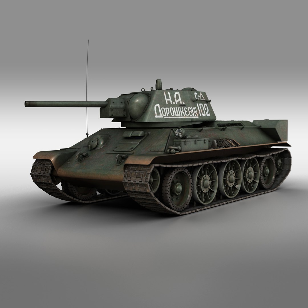 T-34-76-モデル1942-ソビエト中戦車-1023Dモデル - TurboSquid