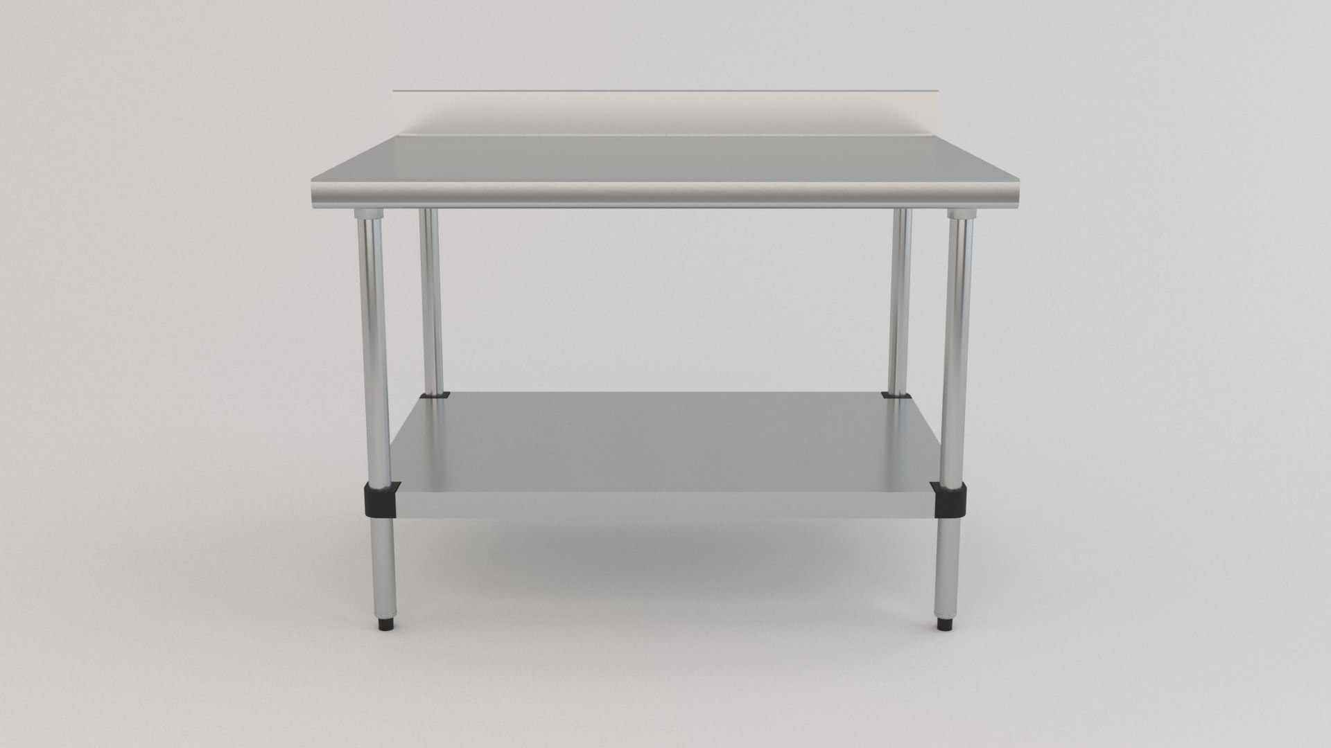 商用不锈钢厨房桌子 - 小3d模型