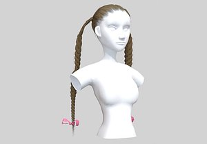 Ponytails Cute Hairstyle 3D model
