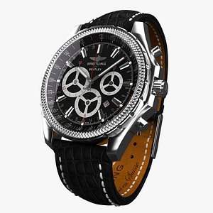 Breitling Barnato Black Leather-virtual 3d model