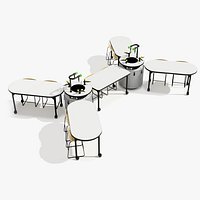 Modular Table Set for Chemistry Classroom