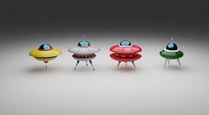 3D model Cartoon UFO Collection