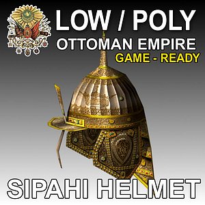 sipahi helmet ottoman army 3d model