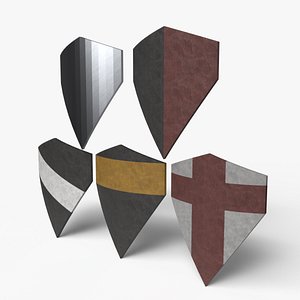 Metal Shield - Lowpoly Textured and Colorbased 3D
