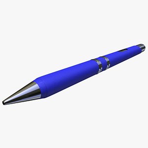 simple blue pen 3D model