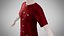 Vestido tamanho 46 em veludo carmesim