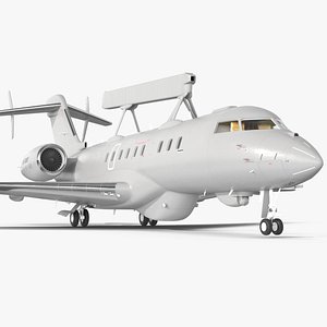 SAAB GlobalEye AEW Aircraft Simplified Interior 3D model