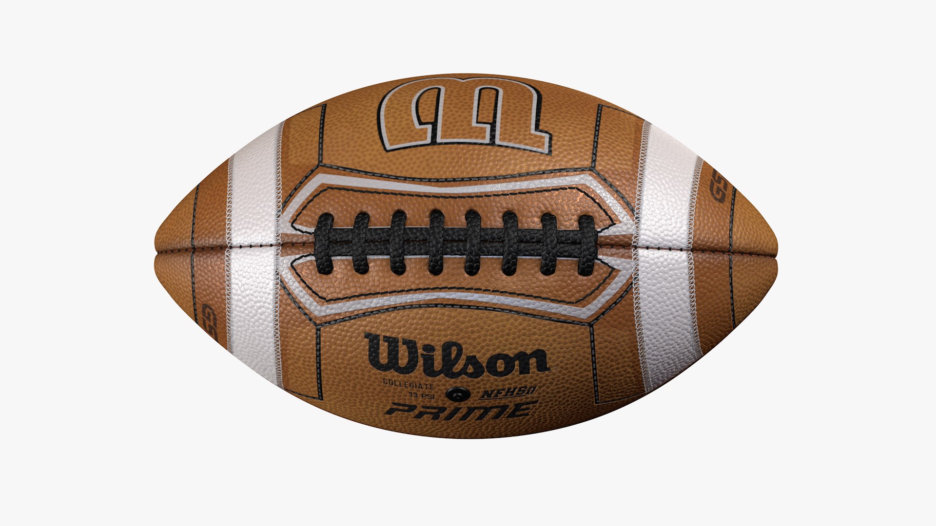 Realistic Wilson GST PRIME American Football Ball 8K 3D