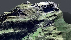 3D Mountain landscape Sulegg Alps Switzerland