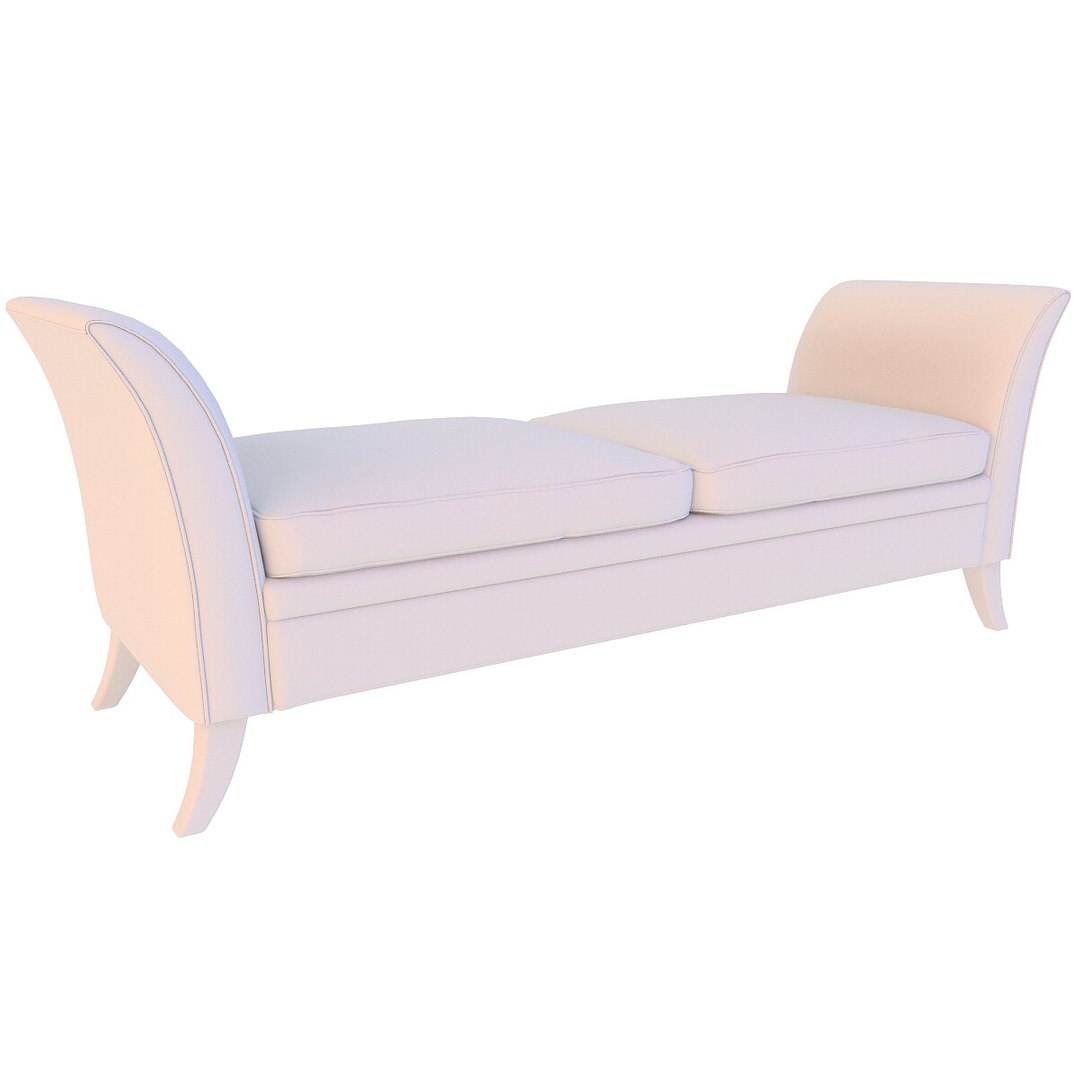 3D Chaise Longue Bench 232 TurboSquid 1912561