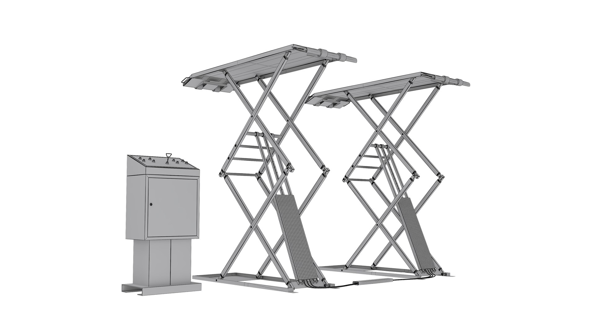 Car Lifts Collection 3D model https://p.turbosquid.com/ts-thumb/XS/I5RG0l/ZA/automotivehighrisescissorlift17/jpg/1727962981/1920x1080/fit_q87/596ac495798fa60867544d2eade9988668f0b232/automotivehighrisescissorlift17.jpg
