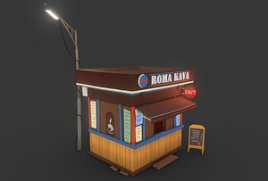 3D stall coffee shop