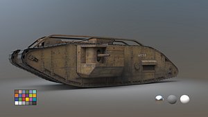 WWI Mark tank textured