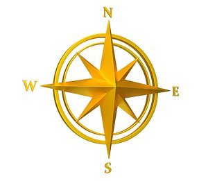 3D model Compass Rose PBR