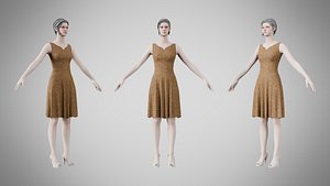 Dress 36 Bronze Weave Texture