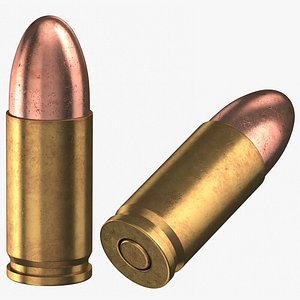 3D model bullets 9 19 luger