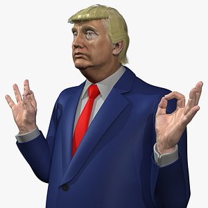 3D president donald trump model