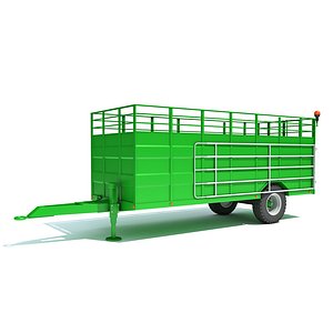Animal Transporter Farm Trailer 3D
