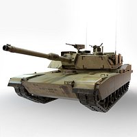 M1A2 Abrams Tank - Low Poly