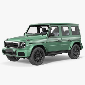 Luxury Electric Off Road Green SUV 3D model
