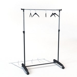 floor rack for clothes 3D model