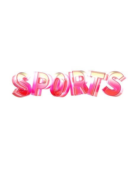 3D SPORTS advertising title Art