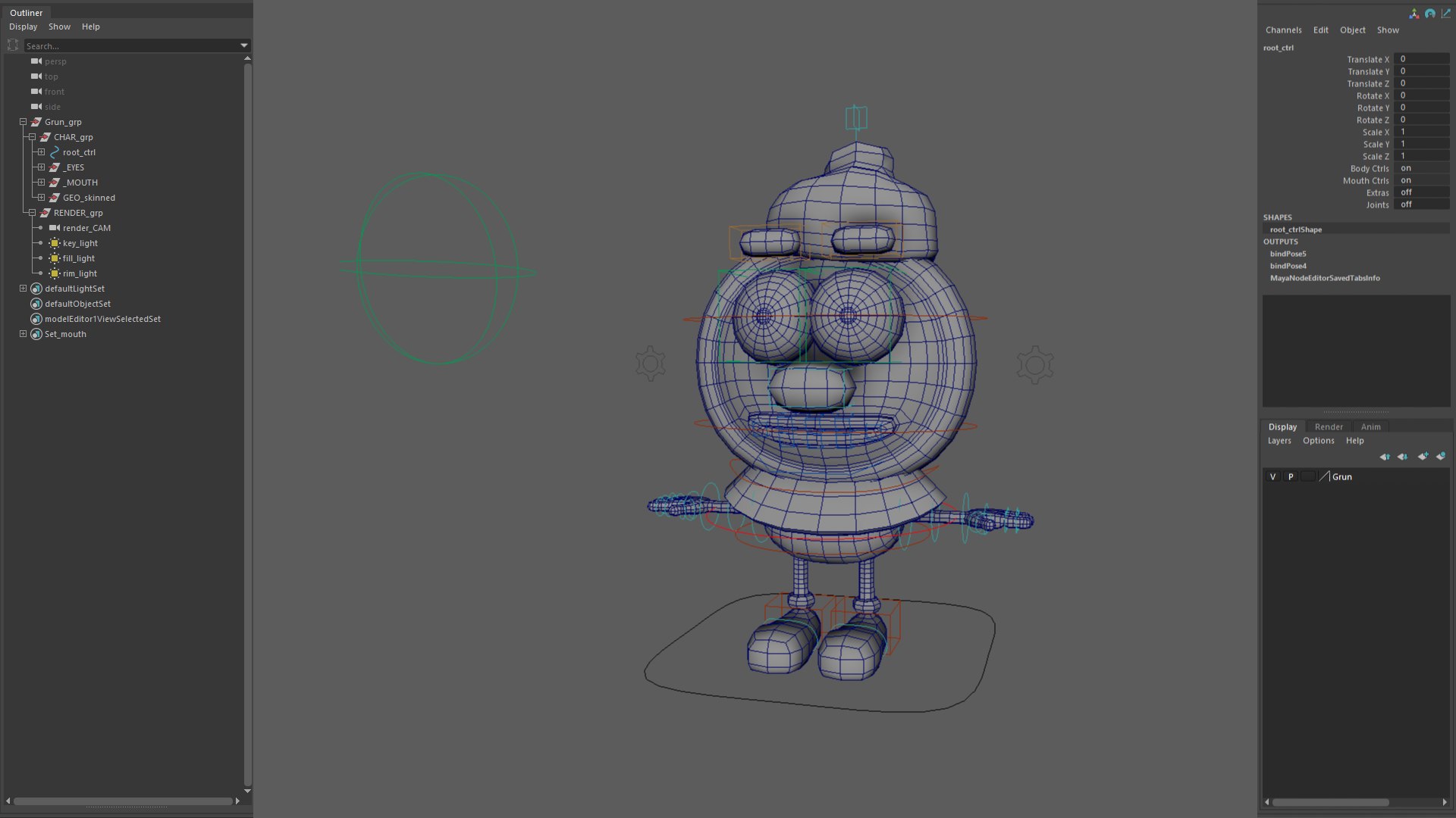 3D Grun Rigged Cartoon Character Model - TurboSquid 2121948