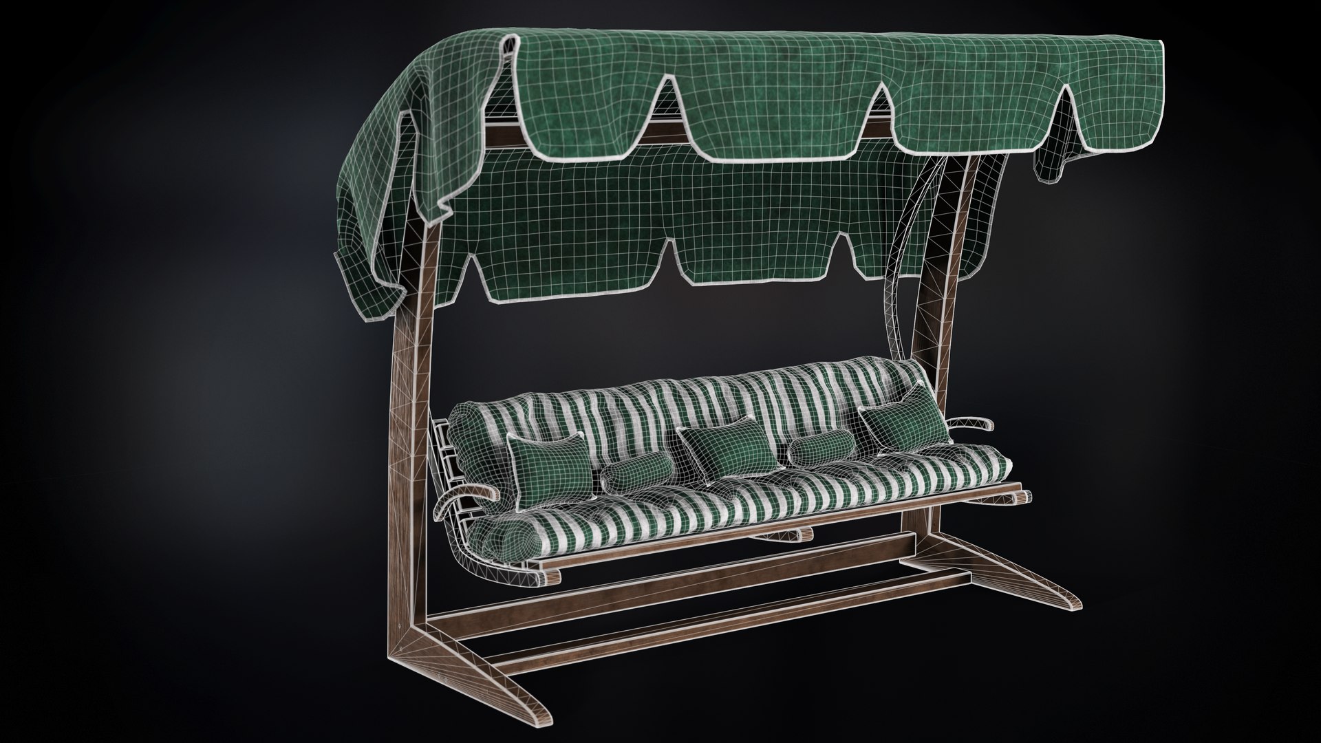 Garden Swing Model - TurboSquid 2090340