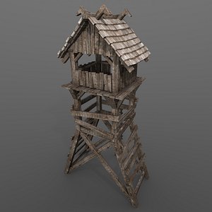 obj medieval guard tower