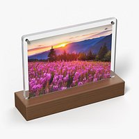 Memorial Photo Frame with Wooden Base and Acrylic Cover