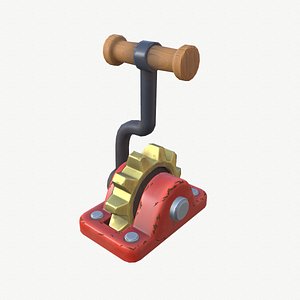 stylized lever 3D