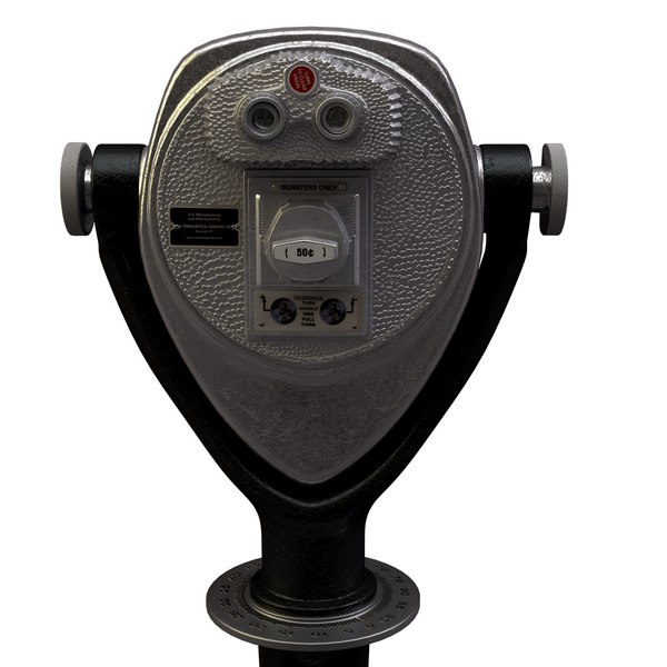3d realistic coin operated telescope
