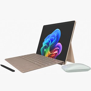 Microsoft Surface Pro 2024 11th Edition Dune Rigged Animated 3D