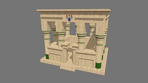 Low Poly Egyptian Temple 02 3D model