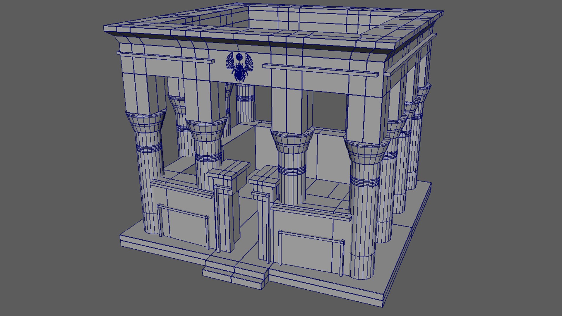 Low Poly Egyptian Temple 02 3D Model - TurboSquid 2224364