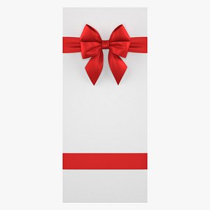 3D Postcard with Bow 2v PBR