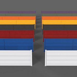 3D PBR Metal Fence 2 model