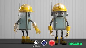 CARTOON BOX CONSTRACTION ROBOT 3D model