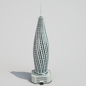 3D futuristic building