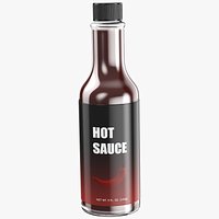 Hot Sauce Condiment Glass Bottle