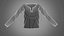 Camiseta con cuello henley Mujer