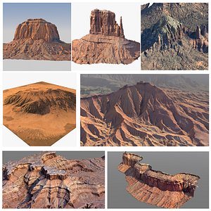 Sandstone mesa cliffs bundle - 30% off 3D