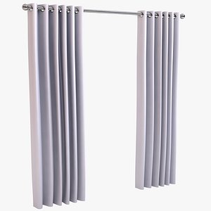 drapes contemporary 3D model